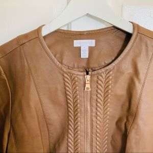 Charter Club Vegan Leather Jacket